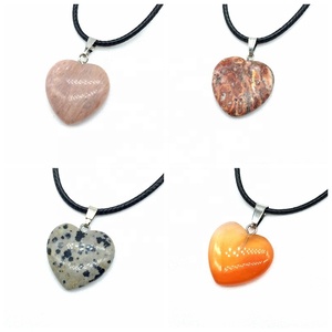 Naturale Perline di Pietra di Fascino Del <span class=keywords><strong>Cuore</strong></span> Corazon Regalo Del Pendente Della Collana Per La Donna Dei Monili Della Ragazza Promozionale Decorazione Del Partito - Product Image 2