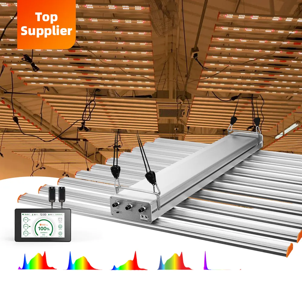 No.1 paling populer hortikultura hidroponik sayuran mekar UV Dimmable spektrum penuh dalam ruangan Led tanaman tumbuh cahaya Bar