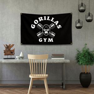 Tapiz Decorativo Gorillas GYM de 3x5 pies para Habitación, Dormitorio Universitario, Sala de Estar - Product Image 6