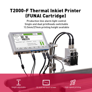 เครื่องพิมพ์อิงค์เจ็ทอุตสาหกรรม Docod OEM/ODM T2000-F รุ่นใหม่ล่าสุด พิมพ์ความเร็วสูง 1-27 มม. สำหรับพิมพ์วันหมดอายุและรหัสชุดการผลิต สำหรับขายส่ง - Product Image 2