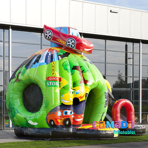 Castillo Inflable de Fútbol con Tobogán, Casa de Brinco Inflable con Forma de Balón de Fútbol para Saltar con Domo - Product Image 2