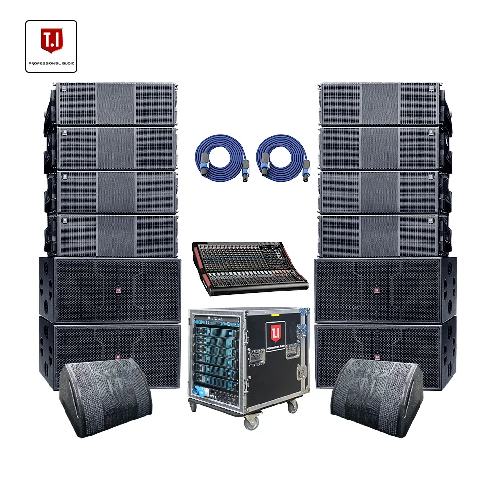 Professionele Dubbele 12-Inch 3-Way Passieve Line Array Luidsprekers Audio Video Verlichtingssysteem Geluid Kerken Ander Verbindingstype