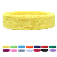Headband Olahraga Rajut Penyerap Keringat dari Polyester dengan Logo Bordir Custom untuk Lari dan Bersepeda
