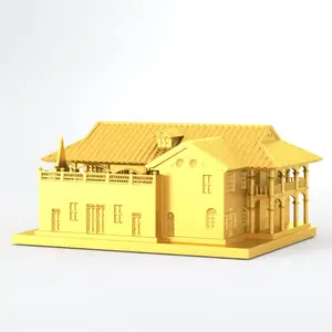 Yüksek kaliteli altın kaplama bina modeli Metal Memento yenilik hediyeler