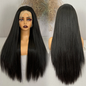 Perruque Droite Pré-Pluckée <span class=keywords><strong>en</strong></span> Dentelle Suisse 250 Densité 32 Pouces, <span class=keywords><strong>Cheveux</strong></span> Synthétiques Vierges Bruts, Perruques Frontales <span class=keywords><strong>en</strong></span> Dentelle HD Transparente 13x4 <span class=keywords><strong>en</strong></span> Gros - Product Image 5