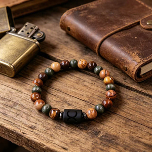 Pulsera de Cuentas de Ojo de Tigre Amarillo de 8mm y Roca Volcánica con los Doce Signos del Zodíaco, Regalo para Parejas, Pulsera de Moda - Product Image 4