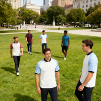 Camisetas Holgadas de Alta Calidad al por Mayor, Logotipo Personalizado, Alta Calidad, Elásticas en 4 Direcciones, UPF 50, Secado Rápido, Camisetas Polo Deportivas de Golf para Hombre