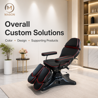 Table de massage commerciale pliable et réglable MASON en PVC, dossier incurvé, éponge haute densité durable, pour salon de tatouage et de beauté
