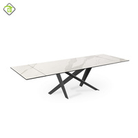 Ensemble de table à manger en pierre frittée, directement de l'usine, OEM ODM, mobilier moderne pour projets de vente en gros