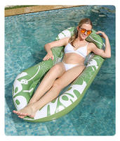 Bouée gonflable en PVC à motif feuille personnalisée en usine, vente en gros de bouées de natation en forme de donut, requin ou maille pour enfants