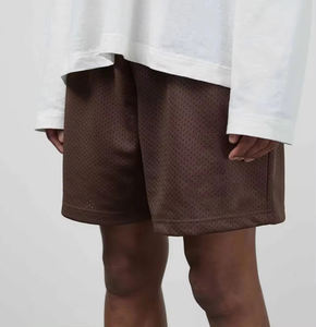 Vente en gros de shorts en maille grande taille short de basket-ball pour hommes en polyester blanc 100% short décontracté en polyester avec poches - Product Image 2