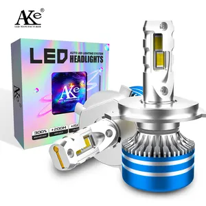 AKE D01 bombillos led h4 harga pabrik 130w 13000lm 6000k lampu sorot rendah tinggi h4 led 9-16v 3570 Chip h4 bohlam led untuk mobil