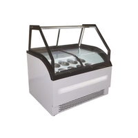 Congélateur commercial pour crème glacée, acier inoxydable, porte transparente, refroidissement par air, contrôle numérique de la température, marque BSM, 220V