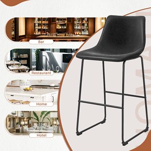 <span class=keywords><strong>Sedie</strong></span> da pranzo sgabelli alti da tavolo in pelle sintetica <span class=keywords><strong>sedie</strong></span> senza braccioli <span class=keywords><strong>con</strong></span> schienale per cucine domestiche - Product Image 5