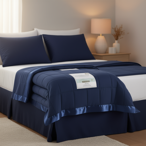 Edredón Alternativo de Plumón Tahoe Pacific, Tamaño King, Ligero, Acolchado, Color Azul Marino Sólido, Estilo Clásico, para Todas las Estaciones - Product Image 2