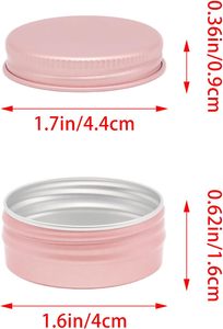 Emballages cosmétiques ronds en aluminium rose gold de 5g, 10g, 15g, 20g, 30g, 50g, 60g pour crème et poudre de thé - Product Image 2