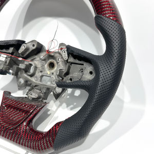 Volante Deportivo LED de Fibra de Carbono Rojo Intenso de Alto Rendimiento con Cuero Perforado para <span class=keywords><strong>Renault</strong></span> Megane <span class=keywords><strong>RS</strong></span>/3/4 - Product Image 4