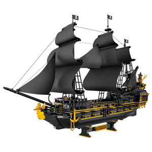 Fangcheng FC6010 Black Pirate Ship <b>Building</b> <b>Block</b> Model 2076 Pieces Plastic Assembly Toy For Children Boy Decorative Ornament - Product Image 1