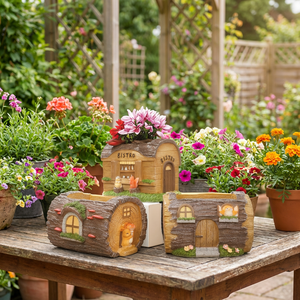 Maceta de jardín RoogoHandmade Cottagecore con orificio de drenaje, maceta para suculentas, adorno para plantas verdes, maceta decorativa. - Product Image 1