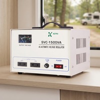 Stabilisateur de tension monophasé portable en cuivre pur SVC-1500VA, régulateur automatique de tension AC avec protection contre les surtensions