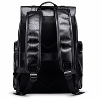 Nouveau sac à dos pour homme en cuir PU de luxe, style vintage, fermeture éclair, imperméable, doublure en polyester, compartiment pour ordinateur