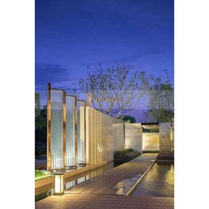 ANN8748 Gold Hairline Stainless Steel Coating Modern Multi-Functional <b>Room</b> <b>Divider</b> Minimalist Design Engineering Decoration - Product Image 1