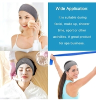 Bandeau facial de spa avec logo personnalisé, bandeau de spa en tissu serviette, serviette élastique, bandeau de visage lavable, bandeau de maquillage, bandeau pour femme