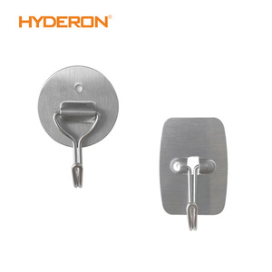 Hyderon Stainless Steel Wall <b>Hooks</b> Multi Functional Storage For Bathroom Coat Toilet Self <b>Adhesive</b> <b>Hook</b> - Product Image 2
