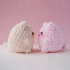 Penjualan laris boneka hewan rajutan tangan boneka hewan rajutan lucu mainan lebah babi katak renda Mini untuk hadiah bayi - Product Image 5