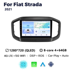 Radio para Auto Android 12 de 9 Pulgadas para Fiat Strada <span class=keywords><strong>2021</strong></span>, Estéreo para Auto, DSP, Wifi, Pantalla Táctil, Reproductor Multimedia de Video, Carplay Inalámbrico, GPS - Product Image 2
