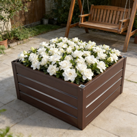 Pot de fleurs en acier galvanisé de grande capacité, imperméable, design moderne et contemporain, taille et couleur personnalisables