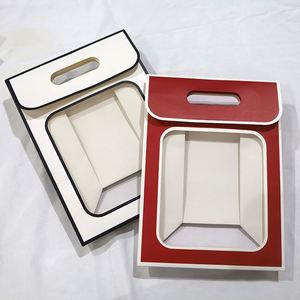 Bolsa de Regalo de Lujo con Diseño de Ventana Tipo Concha en 2 Tamaños, Bolsa Portátil para Flores, Envoltorio para Floristería - Product Image 2