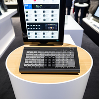 Teclado POS USB LIF de 66 Teclas Totalmente Programable con Lector de Tarjetas de Banda Magnética para Sistema POS de Caja Registradora