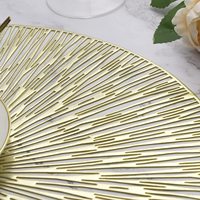 Sets de 6 dessous-de-plat ronds Tabletex or et argent pour table à manger, en plastique métallisé, antidérapants et lavables