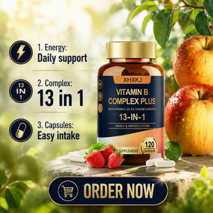 Cápsulas de Complejo Vitamínico <span class=keywords><strong>B</strong></span> 13 en 1, Suplemento Orgánico de Biotina para Adultos, Energía, Inmunidad y Salud, GMP Stock OEM al por Mayor - Product Image 3