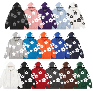 Felpe con Cappuccio OMMiZ in Denim di Cotone con Stampa a Lettere, Stile Streetwear Americano per Stampa Puff Baping <span class=keywords><strong>Spider</strong></span>, Fornitore Diretto all'Ingrosso - Product Image 1