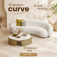 Canapés au design unique pour salon, canapé modulaire en tissu blanc, ensemble de meubles modernes avec chaise longue