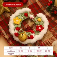 Pet Yuan solide hiver écologique chat collier chat cou écharpe chien cou accessoire décoration de noël mignon tissé collier pour animaux de compagnie