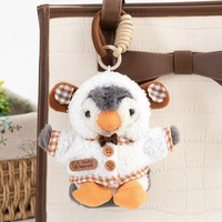 Llavero de Peluche de Pingüino con Vestido de Pana, Moderno y Suave, para Recuerdo