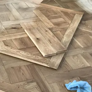 Bouquet de ère blanche en bois de chêne français, plancher en bois