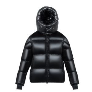 Veste matelassée en duvet imperméable Bechance, taille plus, noire brillante, à <span class=keywords><strong>capuche</strong></span>, avec fermeture éclair, pour <span class=keywords><strong>homme</strong></span>, style streetwear, vêtements pour temps froid - Product Image 1