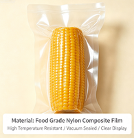 Sacs sous vide en nylon personnalisés pour l'emballage alimentaire des grains de maïs, résistants à l'humidité, sachets de scellage sous vide