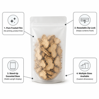 Sachet alimentaire refermable à fermeture éclair, personnalisé et imprimé, en gros, pour herbes séchées, céréales, légumineuses, graines et thé