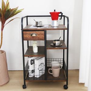 Support de four à micro-ondes industriel support de <span class=keywords><strong>boulanger</strong></span> de cuisine table d'extrémité étagère de rangement à 3 niveaux pour le salon - Product Image 1