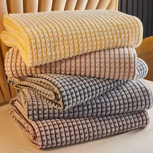 Aoyatex Stripes <strong>Small</strong> Square Flannel Fleece <strong>Blanket</strong> Solid Baby <strong>Blanket</strong> Super Soft Luxury Plaid <strong>Blankets</strong> - Product Image 1