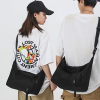 Sac bandoulière vintage en polyester Tide - Sac de travail fonctionnel durable de grande capacité pour l'école et les trajets quotidiens, avec une seule sangle d'épaule