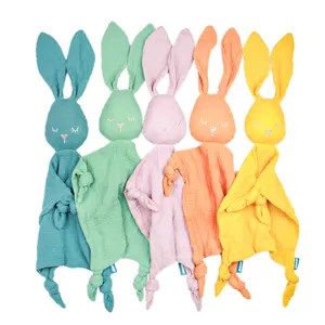 Baby Cuddly Bunny Security Blanket Newborn Soft Sleep Aid Comforter Infant Appease Safety Towel Rabbit Stuffed Animal Plush Toy