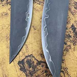 Couteau tactique personnalisable noir avec lame fixe en acier inoxydable de haute qualité, fourreau industriel en bois et plastique, DIY OEM - Product Image 3