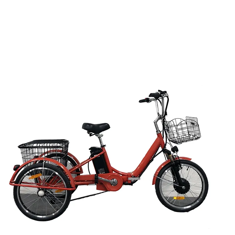 리튬 재충전 전지, 특대 후방 화물 및 전기 접히는 세발자전거/trike를 가진 500W 48V 디스크 브레이크 자전거/E 자전거
