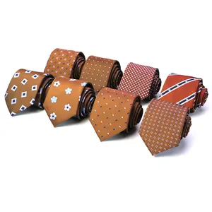Özel kravatlar erkekler Casual sıska kravat sarı ipek kravatlar toptan gravatas Slim kravat erkekler